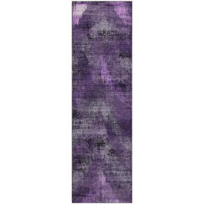 Premium Machine Washable Prisco Purple Rug
