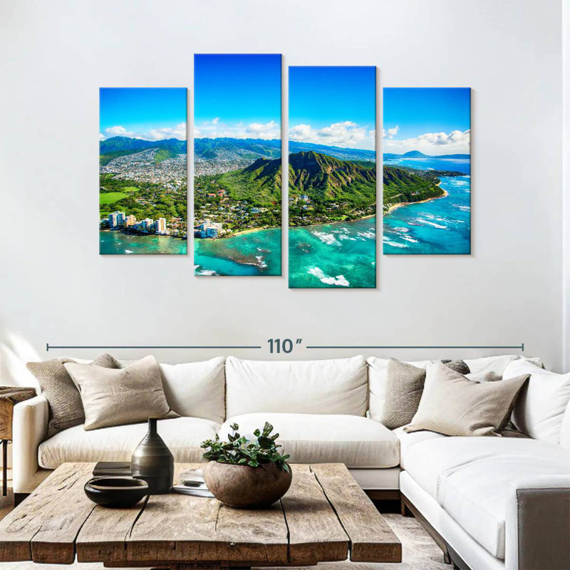 Harpa Diamond Head View, 54" H x 84" W
