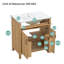 Meuble-lavabo moderne de 30 po en bois d'acacia avec structure en bois massif, 2 portes à fermeture douce, 1 tiroir rabattable, tablette en U réglable