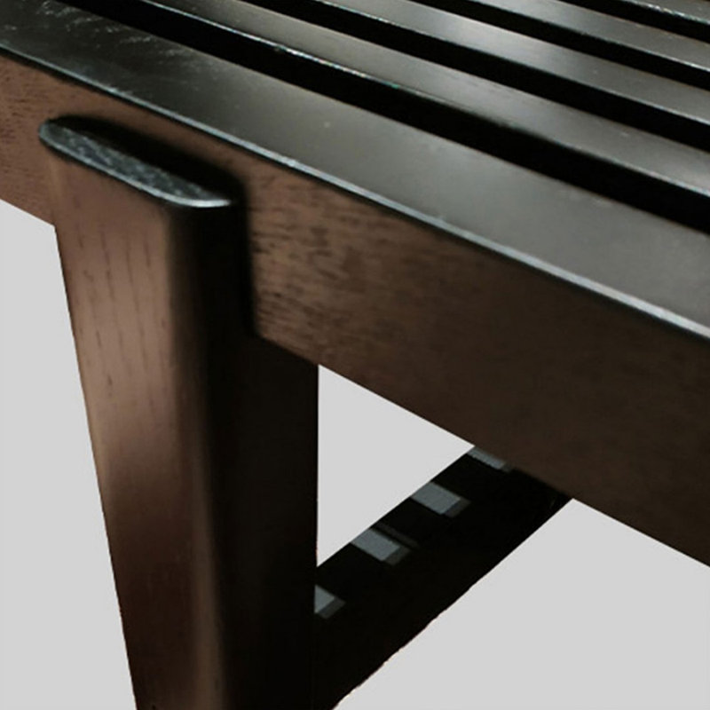 Modern Black Solid Manufactured Wood Rectangular Coffee Table