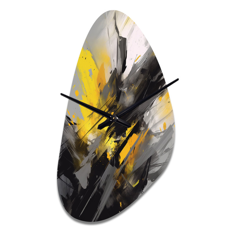Grande horloge murale jaune Farhat, Moyenne