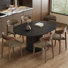 Ensemble de salle à manger 7 pièces avec table de rangement extensible intégrée et 6 chaises