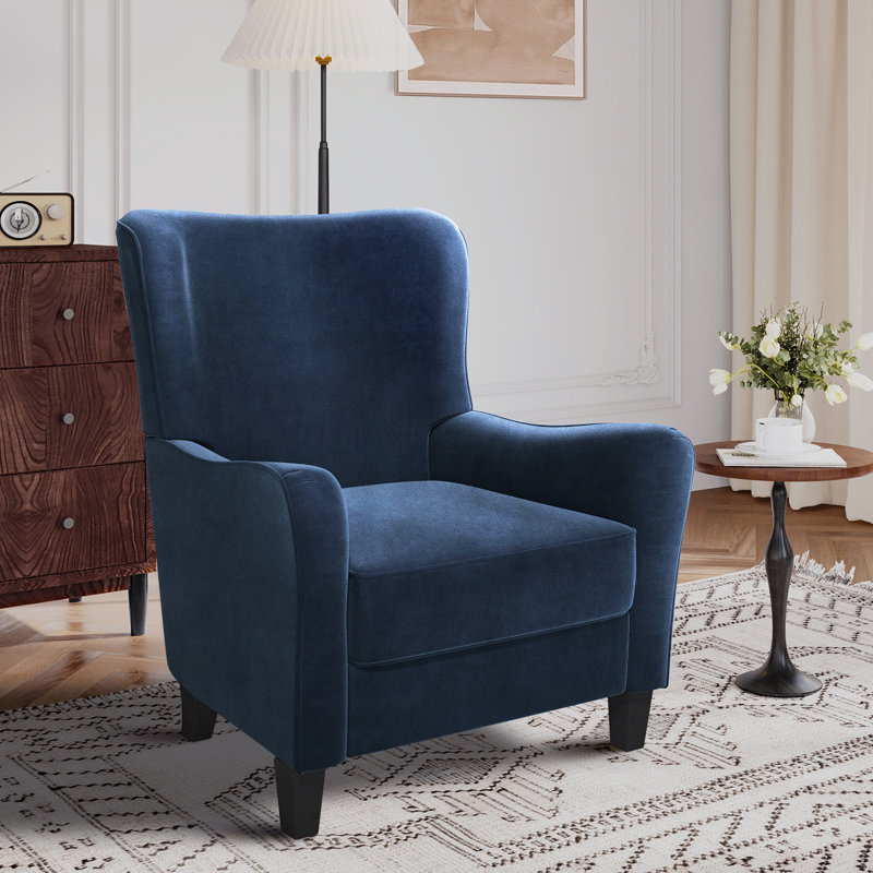 Fauteuil d'appoint à oreilles rembourré de 30 po de largeur, Tissu gris