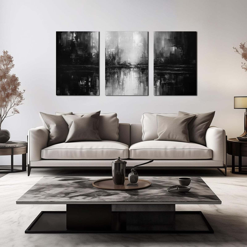 3 Piece Wrapped Canvas Print, 60 cm H x 40 cm W