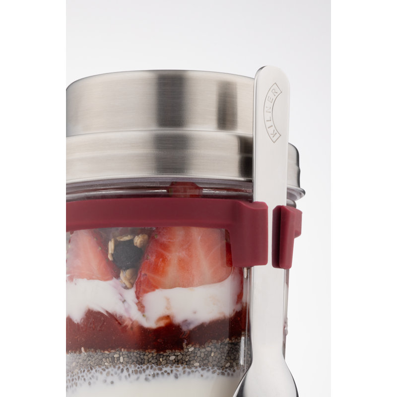 Kilner On The Go Glass Breakfast Jar 0.35L Set of 2
