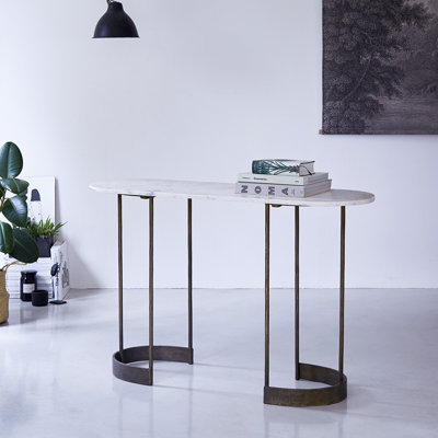 122cm Marble Top Console Table