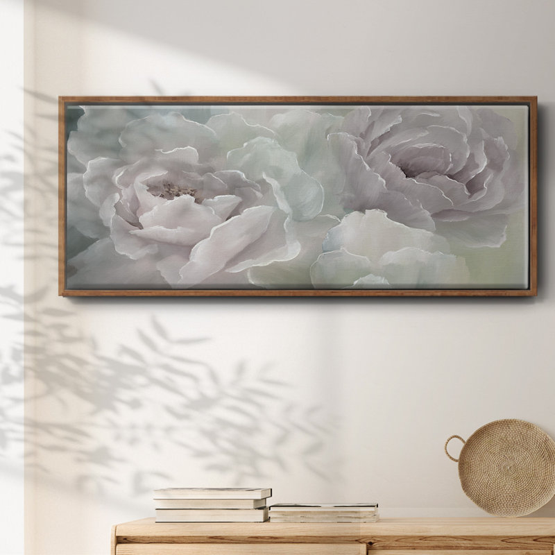 Peony Lace - toile encadrée, H 20 po x l 50 po