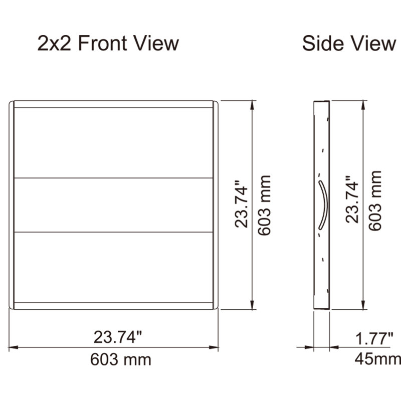 Square Troffer Ceiling Light