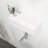 White Ceramic Rectangular Bathroom Wall Mount Sink - 14.57X7.23 Inch, Stain-, Low Water Absorption, Acid , Modern Fascinating With Faucet Hole Inch Rectangular, Stain Absorption Characteristic,
