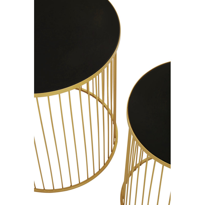 Avento Glass Top Side Table Set
