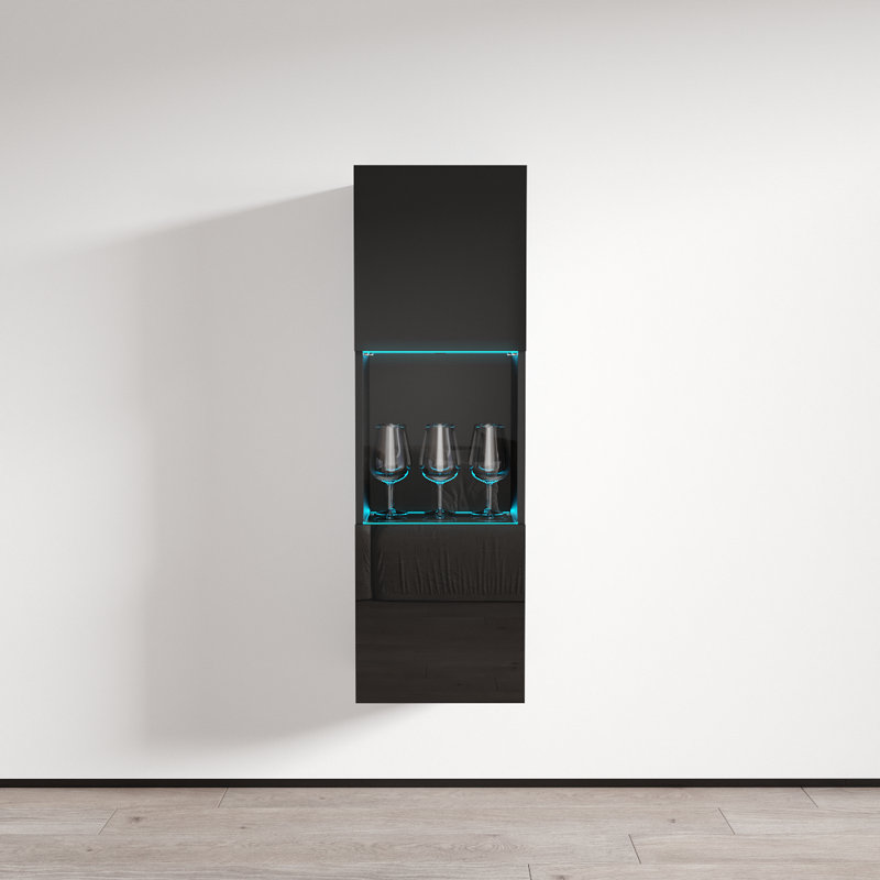 Bibliothèque flottante noire Type-22 15,75 "Fly, Noir