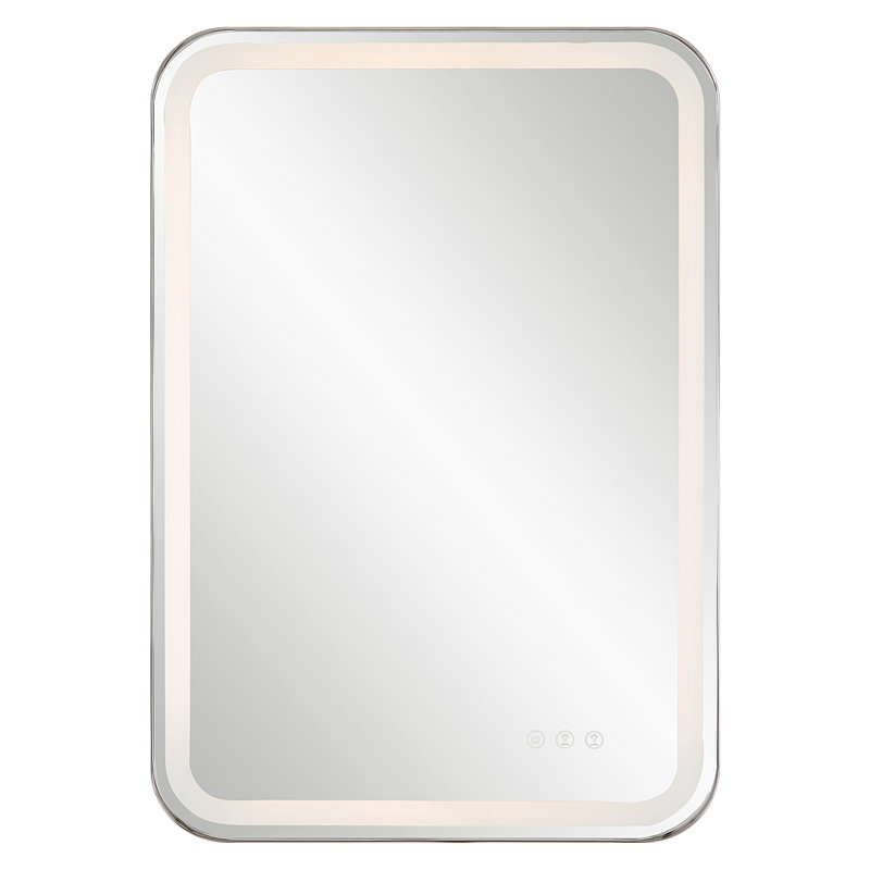 Miroir de salle de bain Mattia, Noir satiné, 40 po x 30 po