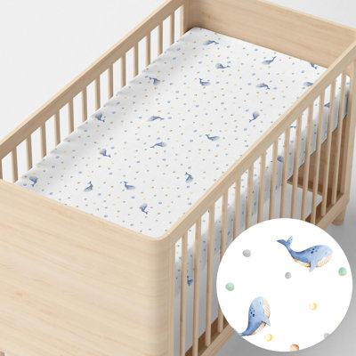 Fearne Floral 100% Cotton - Piece Standard Cot Fitted Sheet
