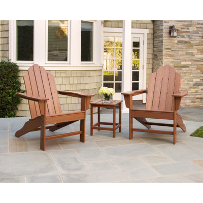 POLYWOOD Long Island Adirondack 3-Piece Set