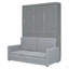 Lit escamotable double pleine grandeur avec coussin-669338183-669338182