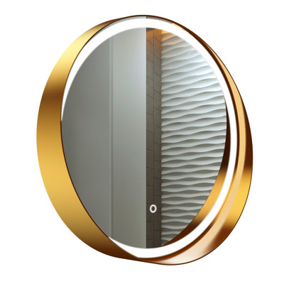 Miroir de salle de bain à DEL avec éclairage de température 3 lumières rétroéclairé et anti-buée