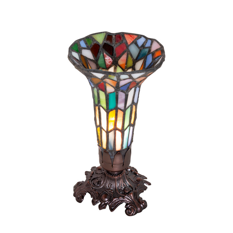 Lampe d'appoint style victorien 8 po, Rouge / bleu / vert, H 7,5 po x l 4 po x P 4 po