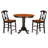 3 Piece Counter Height Dining Table Set Contains a Round Kitchen Table and 2 Dining Room Chairs, Black & Cherry-1575159949-1486587507-1486587505