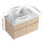Meuble-lavabo mural 32 po avec lavabo en céramique et portes à fermeture en douceur-2127719117