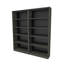 Modern Wall-Mounted Bookshelf, Dark Grey, 63.0 x 70.9 x 11.0 inches | 100% Melamine Coated Particle Board, Thickness: 0.7 inches | Space-Saving Design, Sturdy and Stylish for Home & Office Use-1288443876