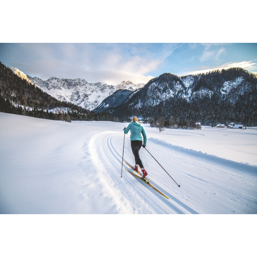 Land Skifahrer von Ziga Plahutar - Druck