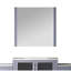Meuble-lavabo gris foncé 60 po X P 18,25 po D, avec armoires latérales, plateau en céramique blanche et Miroir