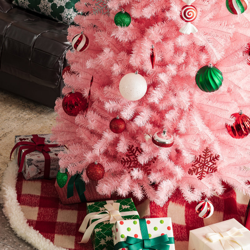 Arbre de Noël artificiel rose, 9 pi