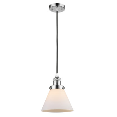 Luminaire suspendu 1 lumière à cône simple Wetzel