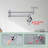 Single Hole Wall Mounted Swing Arm Folding Pot Filler Kitchen Faucet With Double Handles-106838114