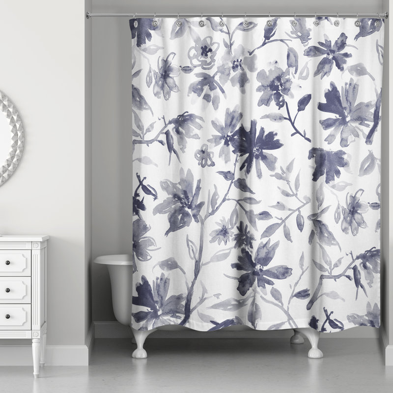 Rideau de douche Roneil, Bleu marine
