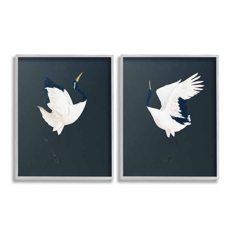 «Traditional Cranes Dance Single Photo Frame» par Grace Popp, 2 pièces sur toile, H 20 po x l 16 po