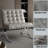 Modern Tufted Grey Pu Leather Accent Chair With Stainless Steel Frame-241223485