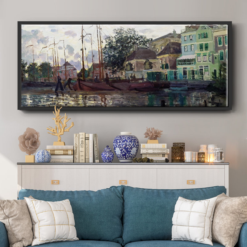 Zaandam, The Dike, Evening, 1871 - toile encadrée, H 8 po x l 20 po
