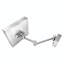 Whitehaus 8" anodized aluminum square wall mount LED 5X magnified mirror-1201411601
