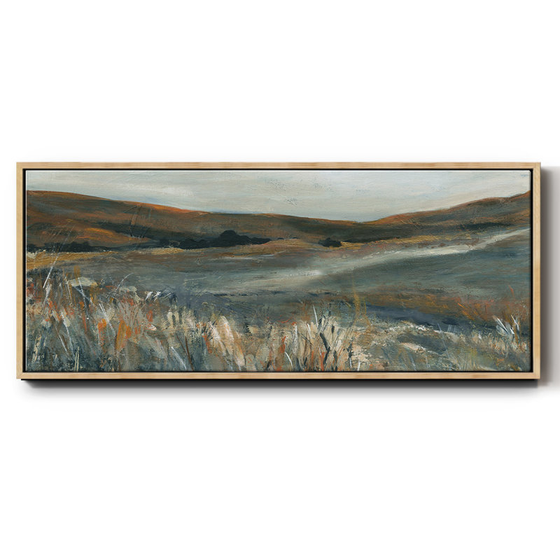 Coucher de soleil cuivre - toile encadrée, H 12 po x l 30 po
