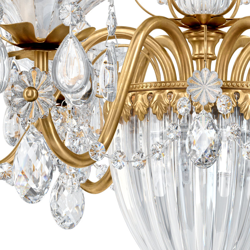 Bagatelle 7 - Light Chandelier, Heirloom Gold, Clear Spectra Crystal