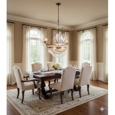 Eclectic 4 Light Ship Boat Crystal Chandelier