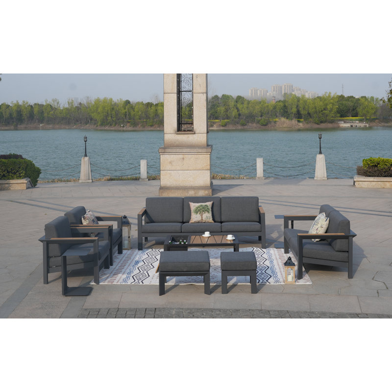 7 - Person Patio Conversation Set with Cushions
