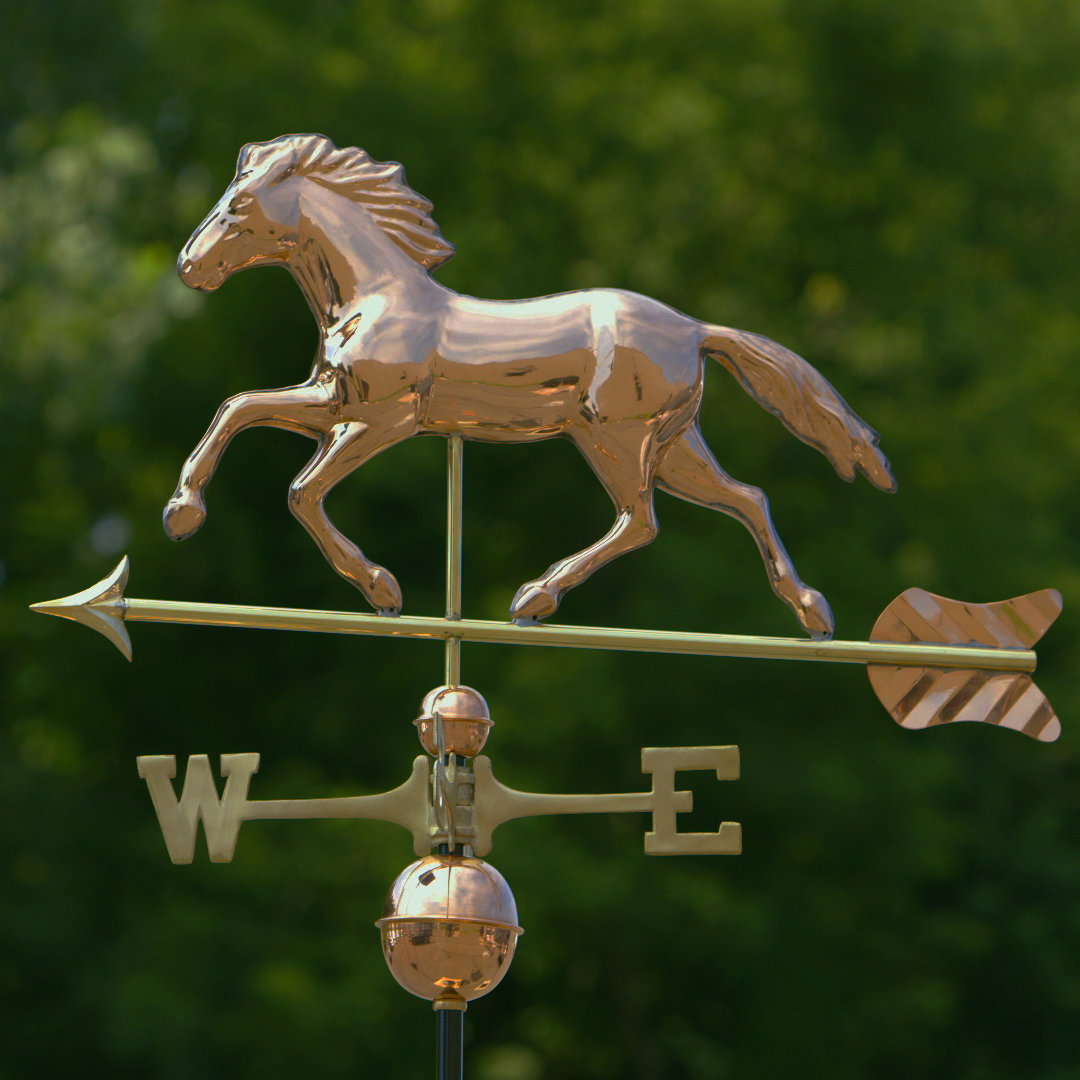 Jennette 36'' H Metal Animals Weathervane Union Rustic