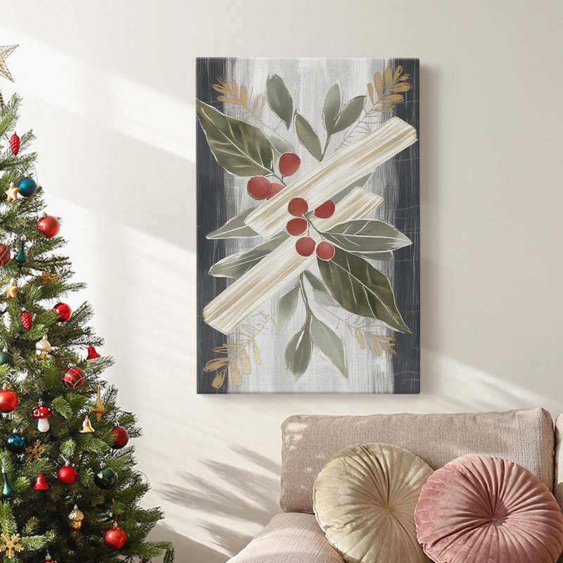 Art des Fêtes de Noël - Toile tendue avec châssis, H 18 po x l 12 po