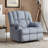 360° Manual Swivel Rocking Chair, Large Size Recliner, Soft Texture-1490435582