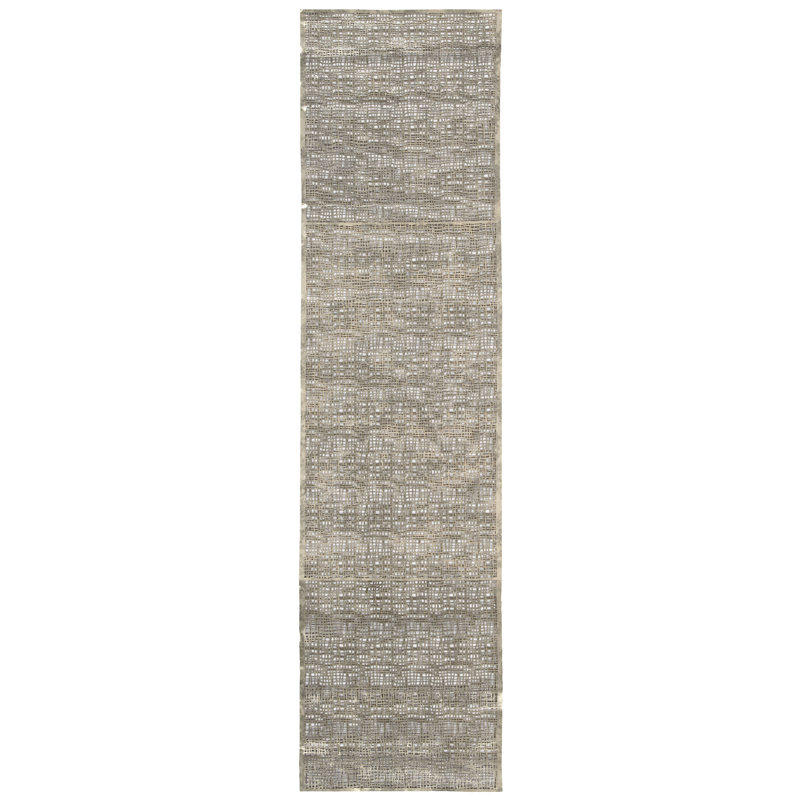Margrethe Rectangular Natural Hide Table Runner, 79" L x 20" W, Beige Platinum