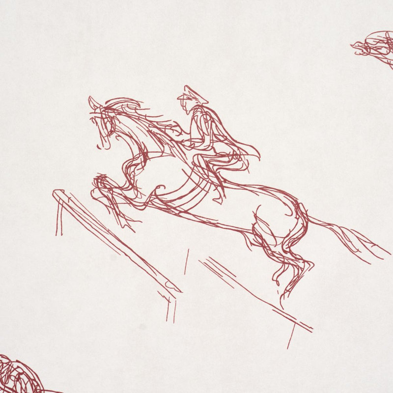 Schumacher X Backdrop Wallpaper Roll, Red