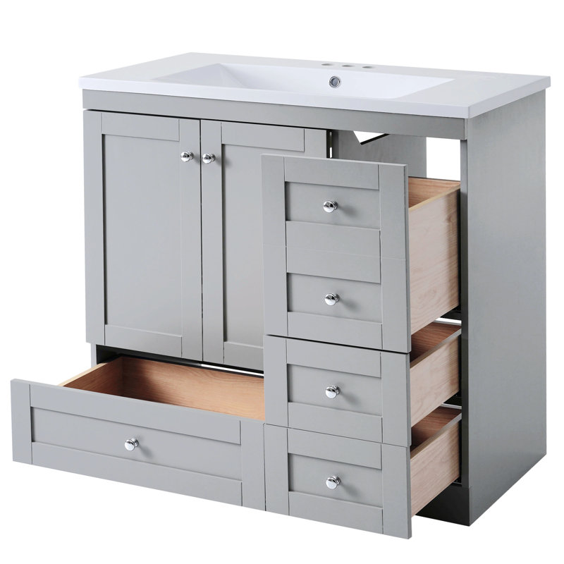 Rangement pour salle de bain Rimpy, Gris