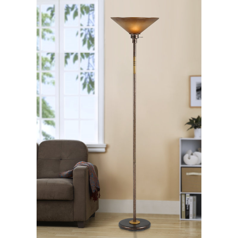 Mazzariello 70'' Rust Torchiere Floor Lamp