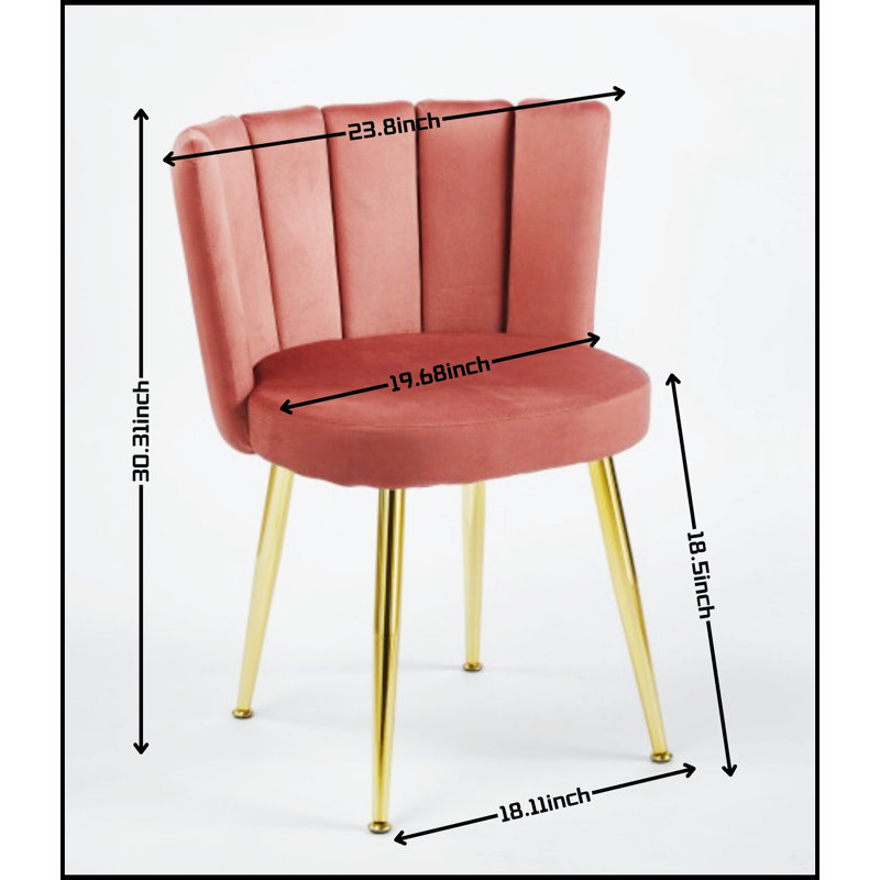 Ensemble de 2 chaises de salle à manger ergonomiques en velours avec des pieds en fer doré, un dossier confortable pour les intérieurs modernes et divers décors.
