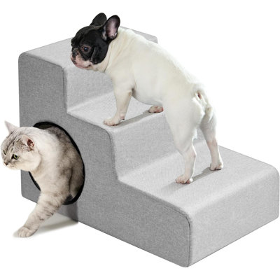 Escaliers robustes pour chien - coffre-fort extra large de 15,8 po pour 150 lb, escalier pour animal de compagnie pour canapé-lit et fauteuil, marches pour petits chiens de taille moyenne, chats ou joints d'animaux de compagnie, fond antidérapant - zone