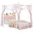 Metal Canopy Storage Bed with LED and USB Charging-717524613-717524608