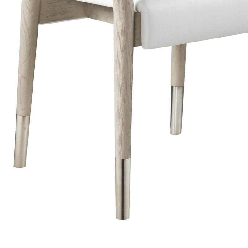 Upholstered Arm Chair, Gray Oak