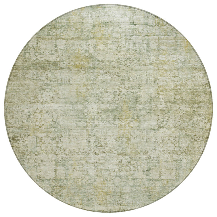 Machine Washable Indoor/Outdoor Xhevrie Beige Rug